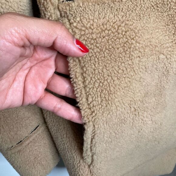 Zara Faux Shearling Teddy Double Faced Overshirt Jacket - Picture 4 of 8